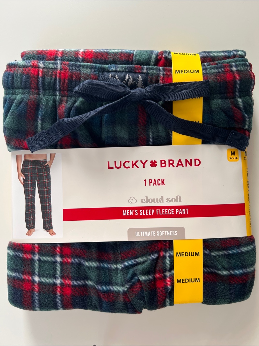 Lucky Brand Cloud Soft Plaid Fleece Sleep Pants NWT Men’s M